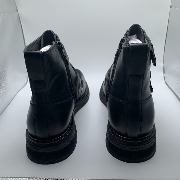 NIB Free People Isla Moto Boot Women's size 9 ankle combat buckle platform black - Picture 6 of 12